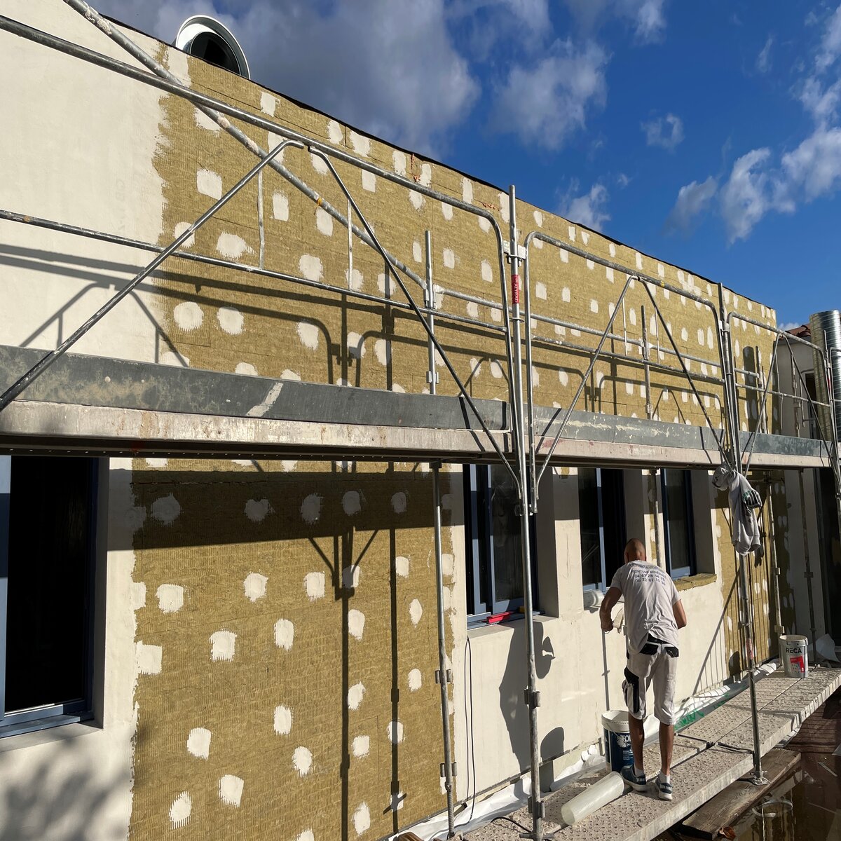 Pose de l&rsquo;armature spéciale ITE